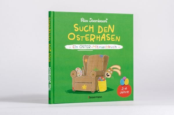 Produktbild: Such den Osterhasen. Ein Oster-Mitmachbuch. Zum Sch&uuml;tteln, Schaukeln, Pusten, Klopfen und sehen, was dann passiert. Von 2 bis 4 Jahren