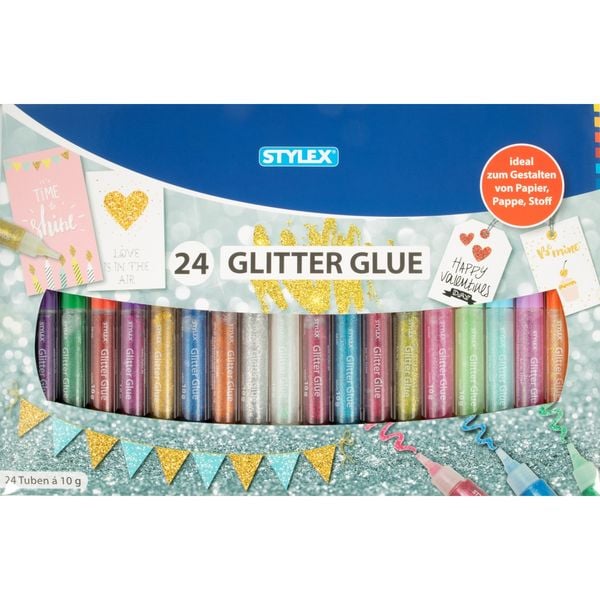 Produktbild: Stylex Glitter Glue, 24 Tuben &agrave; 10 g
