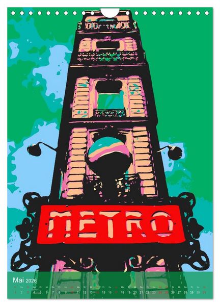 Produktbild: Paris pop-art (Wandkalender 2026 DIN A4 hoch), CALVENDO Monatskalender
