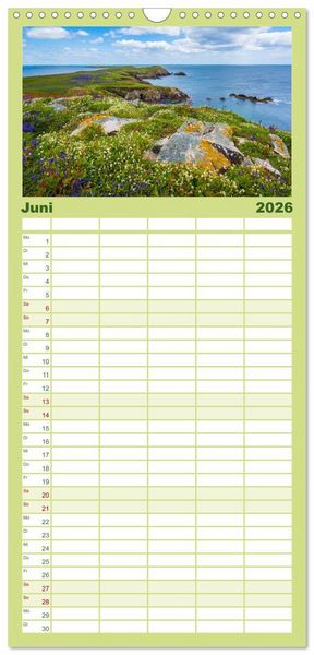 Produktbild: Familienplaner 2026 - Naturschauspiel Irland mit 5 Spalten (Wandkalender, 21 x 45 cm) CALVENDO
