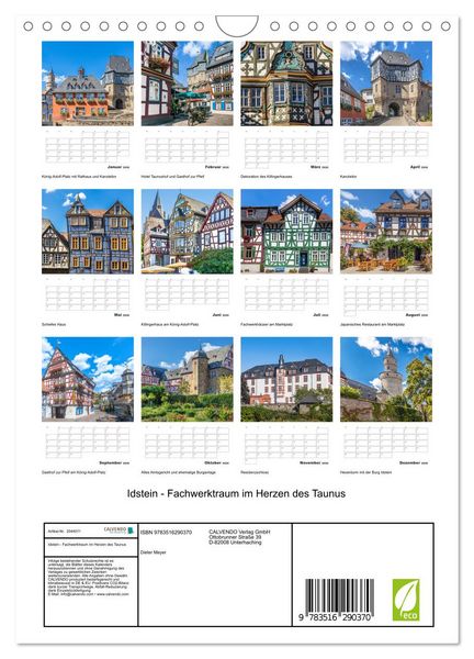 Produktbild: Idstein - Fachwerktraum im Herzen des Taunus (Wandkalender 2026 DIN A4 hoch), CALVENDO Monatskalender