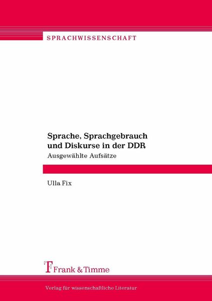 Produktbild: Sprache, Sprachgebrauch und Diskurse in der DDR