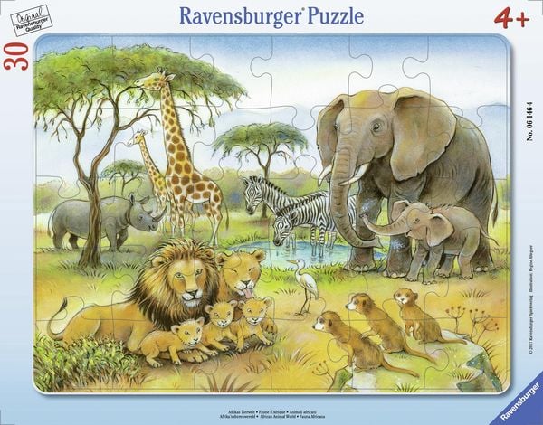 Produktbild: Rahmenpuzzle Ravensburger Afrikas Tierwelt 30 Teile