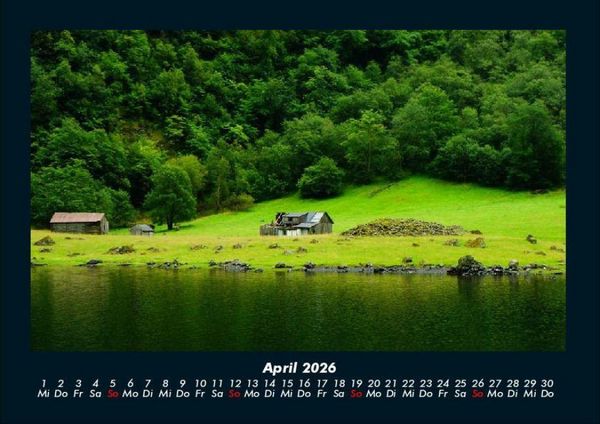 Produktbild: Landschaftskalender 2026 Fotokalender DIN A4
