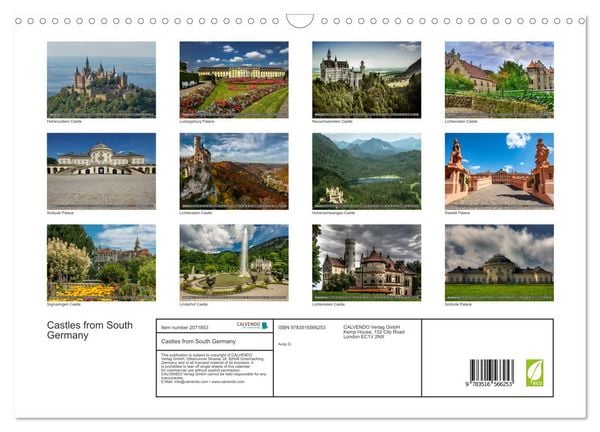 Produktbild: Castles from South Germany (Wall Calendar 2026 DIN A3 landscape), CALVENDO 12 Month Wall Calendar