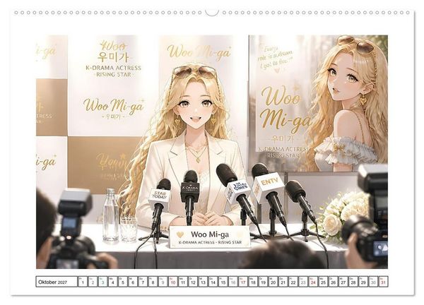 Produktbild: Ein K-Drama Sternchen hebt ab (hochwertiger Premium Wandkalender 2027 DIN A2 quer), Kunstdruck in Hochglanz