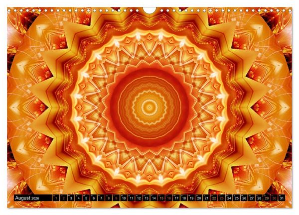Produktbild: Energie - Mandalas in orange (Wandkalender 2026 DIN A3 quer), CALVENDO Monatskalender