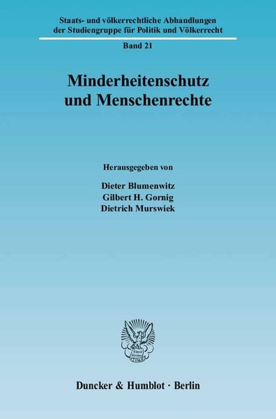 Produktbild: Minderheitenschutz und Menschenrechte.