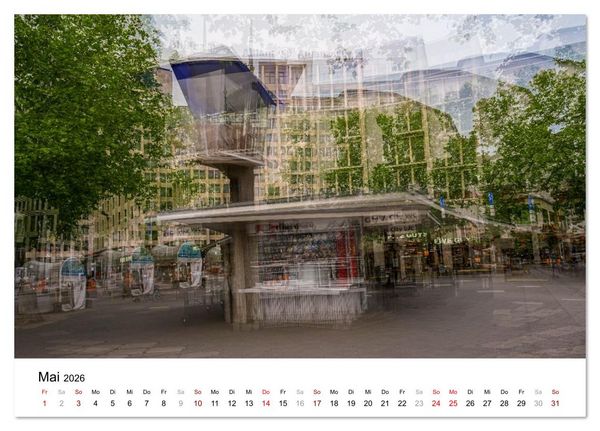 Produktbild: Berlin &ndash; Ikonen in Mehrfachbelichtung (Tischkalender 2026 DIN A5 quer), CALVENDO Monatskalender