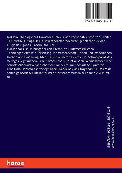 Produktbild: J&uuml;dische Theologie auf Grund des Talmud und verwandter Schriften