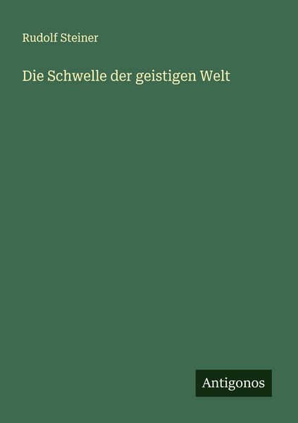 Produktbild: Die Schwelle der geistigen Welt