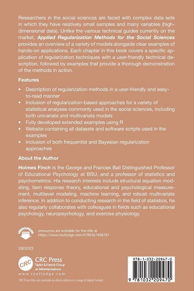 Produktbild: Applied Regularization Methods for the Social Sciences