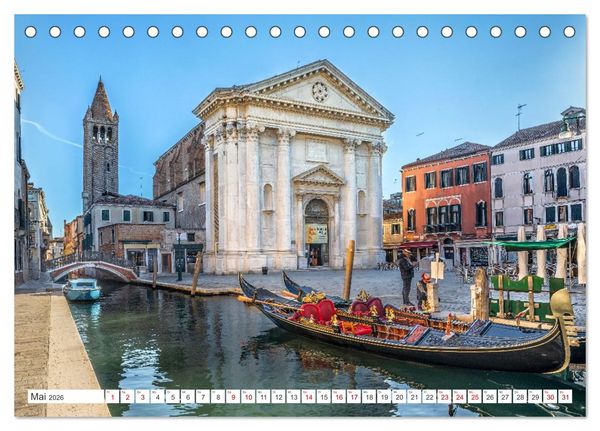 Produktbild: Venedig - Impressionen aus der Serenissima (Tischkalender 2026 DIN A5 quer), CALVENDO Monatskalender