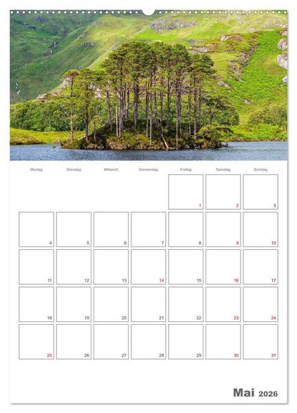 Produktbild: Schottland - Reiseplaner (Wandkalender 2026 DIN A2 hoch), CALVENDO Monatskalender