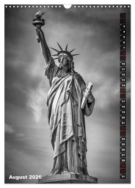 Produktbild: NEW YORK CITY Monochrome Stadtansichten (Wandkalender 2026 DIN A3 hoch), CALVENDO Monatskalender