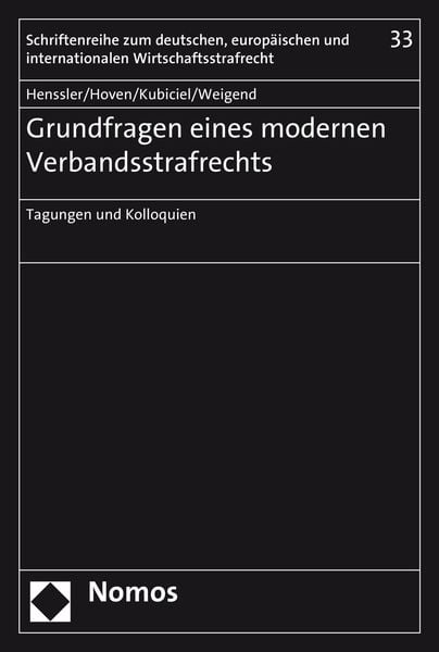 Produktbild: Grundfragen eines modernen Verbandsstrafrechts