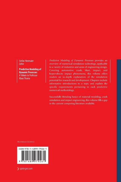 Produktbild: Predictive Modeling of Dynamic Processes