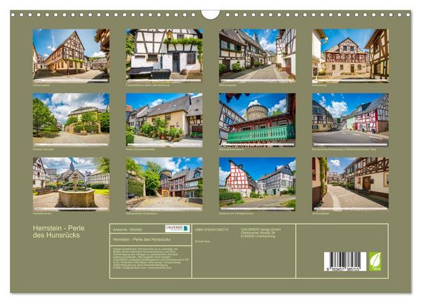 Produktbild: Herrstein - Perle des Hunsr&uuml;cks (Wandkalender 2026 DIN A3 quer), CALVENDO Monatskalender