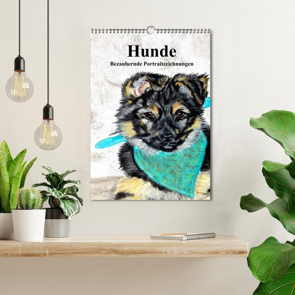 Produktbild: Hunde - Bezaubernde Portraitzeichnungen (Wandkalender 2026 DIN A3 hoch), CALVENDO Monatskalender