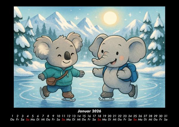 Produktbild: Kiki & Raffi - Reise durch Kanada 2026 Fotokalender DIN A3