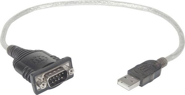 Produktbild: Manhattan USB 1.1 Adapter [1x USB 1.1 Stecker A - 1x D-SUB-Stecker 9pol.] 1.80 m vergoldete Steckkontakte