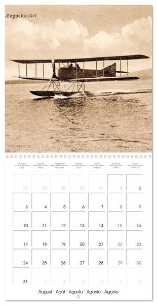 Produktbild: Biplanes on historic postcards (Wall Calendar 2026 12 &times; 12 Inch) CALVENDO 12 Month Wall Calendar