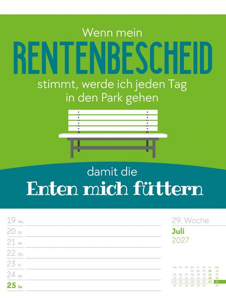 Produktbild: Klartext Spr&uuml;chekalender Wochenplaner 2027