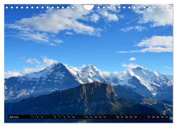 Produktbild: Eiger, M&ouml;nch und Jungfrau 2026 (Wandkalender 2026 DIN A4 quer), CALVENDO Monatskalender