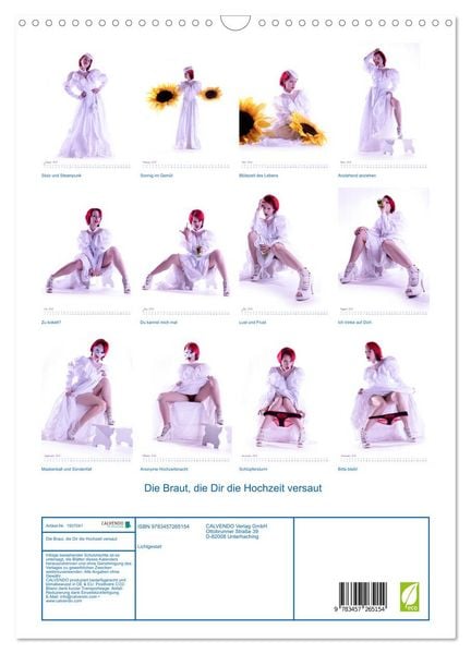 Produktbild: Die Braut, die Dir die Hochzeit versaut (Wandkalender 2026 DIN A3 hoch), CALVENDO Monatskalender