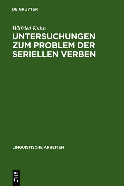 Produktbild: Untersuchungen zum Problem der seriellen Verben