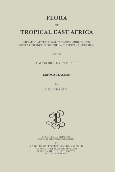 Produktbild: Flora of Tropical East Africa - Eriocaulaceae (1997)