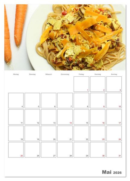 Produktbild: Gl&uuml;cklich mit Karotten (Tischkalender 2026 DIN A5 hoch), CALVENDO Monatskalender