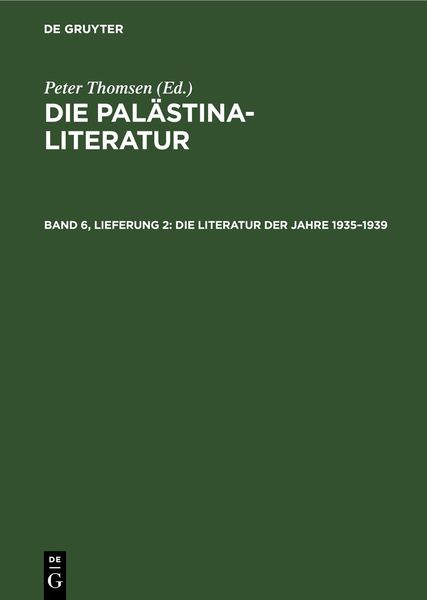 Produktbild: Die Literatur der Jahre 1935&ndash;1939