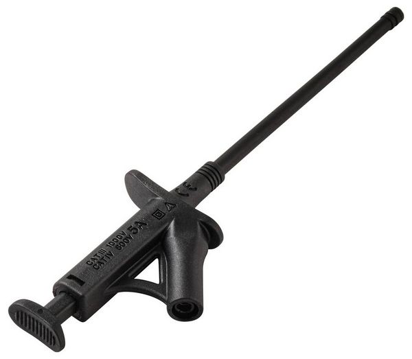 Produktbild: VOLTCRAFT MSK-120sw Sicherheits-Klemmpr&uuml;fspitze CAT IV 600 V, CAT III 1000V Schwarz