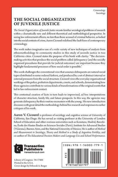 Produktbild: The Social Organization of Juvenile Justice