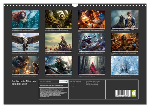 Produktbild: Zauberhafte M&auml;rchen aus aller Welt (Wandkalender 2026 DIN A3 quer), CALVENDO Monatskalender