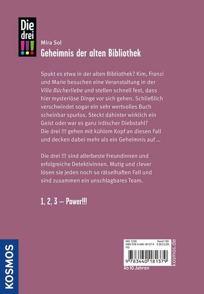 Produktbild: Die drei !!!, 120, Geheimnis der alten Bibliothek
