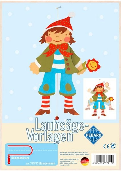 Produktbild: PEBARO 379/1S - Laubs&auml;gevorlage Hampelmann, 1 Platte, Gr&ouml;&szlig;e DIN A4
