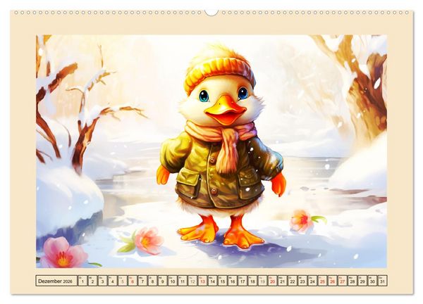Produktbild: Lustige Enten. Niedlich und farbenfroh (hochwertiger Premium Wandkalender 2026 DIN A2 quer), Kunstdruck in Hochglanz