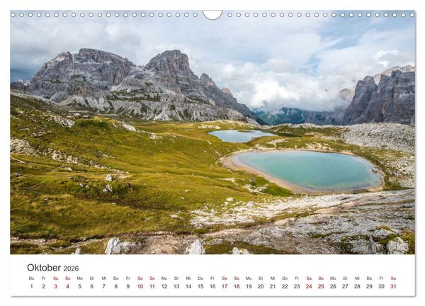 Produktbild: Ein Spaziergang in den Dolomiten (Wandkalender 2026 DIN A3 quer), CALVENDO Monatskalender