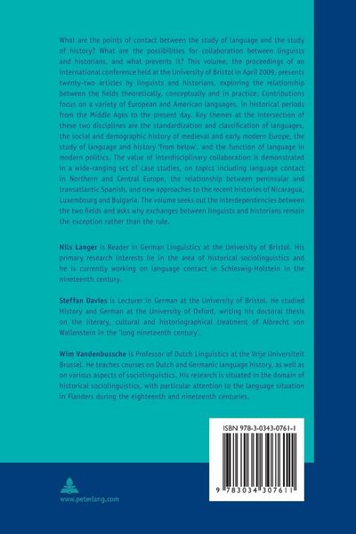 Produktbild: Language and History, Linguistics and Historiography