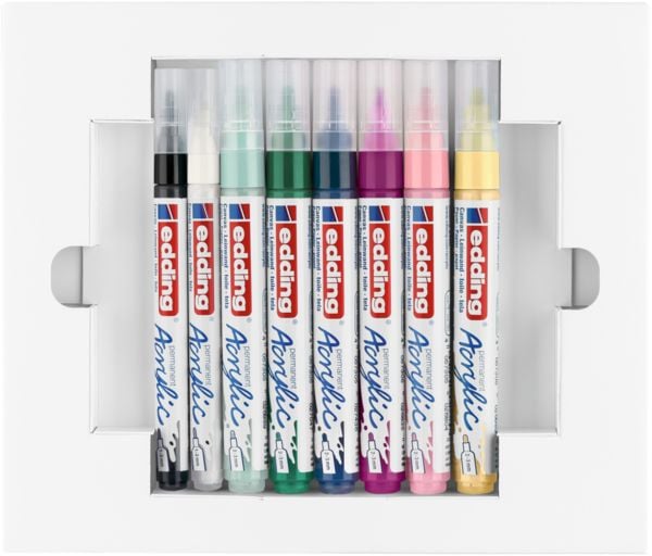 Produktbild: Edding Acrylmarker Acrylic 5300+5100 nordic 8er Starter Set