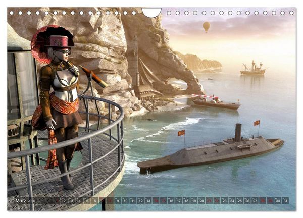 Produktbild: Steampunk Tr&auml;ume (Wandkalender 2026 DIN A4 quer), CALVENDO Monatskalender