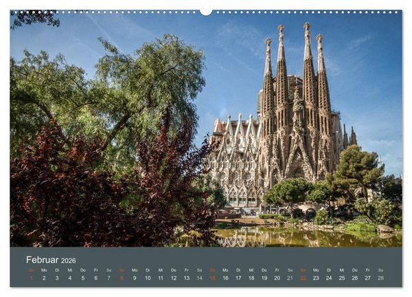 Produktbild: Barcelona - Faszinierende Architektur (Wandkalender 2026 DIN A2 quer), CALVENDO Monatskalender