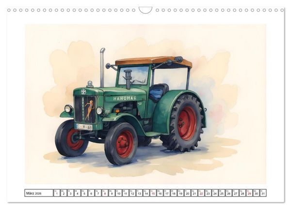 Produktbild: Alte Schlepper in neuem Glanz (Wandkalender 2026 DIN A3 quer), CALVENDO Monatskalender
