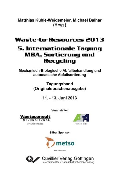 Produktbild: Waste-to-Resources 2013