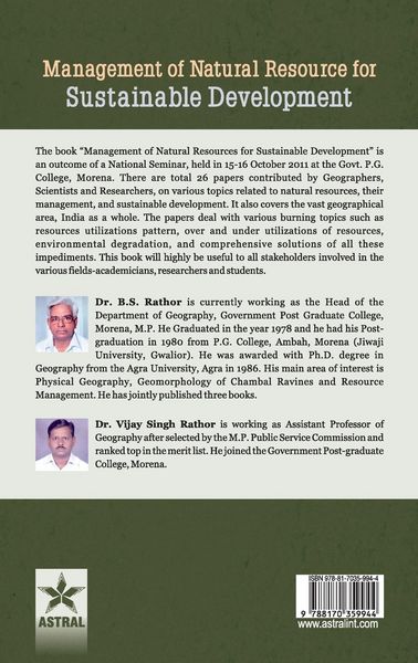 Produktbild: Management of Natural Resource for Sustainable Development