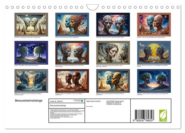 Produktbild: Bewusstseinsdialoge (Wandkalender 2027 DIN A4 quer), CALVENDO Monatskalender