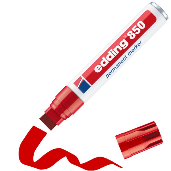 Produktbild: Edding 4-850-1-4002 Permanentmarker Rot wasserfest: Ja