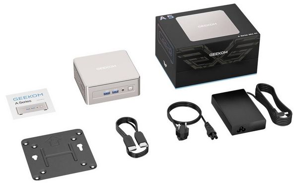 Produktbild: GEEKOM Mini PC Mini A5, AMD R5-7530U 16 GB+512GB 4K AMD Ryzen 5 Mobile Processor 4.5GHz 16GB RAM 512GB SSD AMD Radeon-Grafik Win